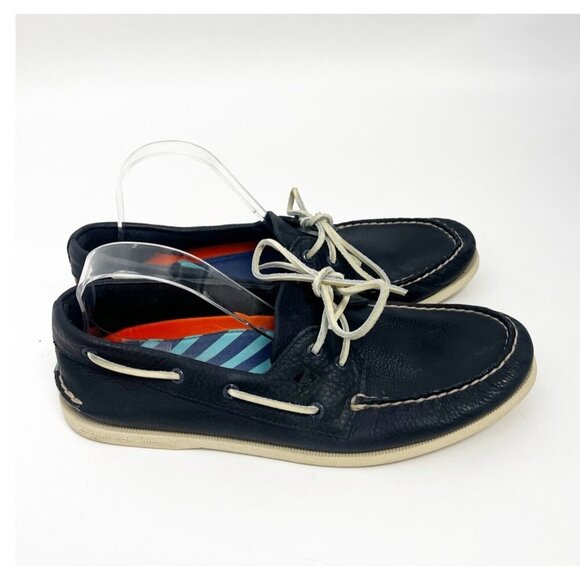 Sperry Top-Sider Leather Boat Shoes Navy Men’s 12 M - Picture 2 of 9
